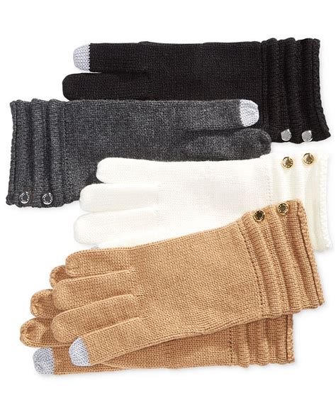 Michael Kors Ottoman Stitch Long Gloves 